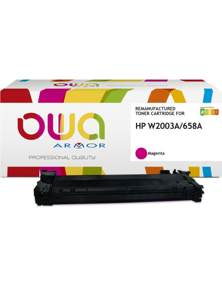 Pack 4 toners OWA Armor compatibles HP 658A pour Color LaserJet Enterprise M751