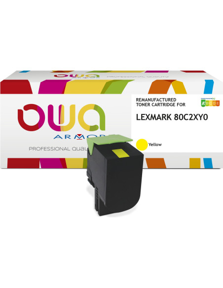 Pack 4 toners OWA Armor compatibles Lexmark 802X haute capacité pour CX510de, CX510dhe et CX510dthe