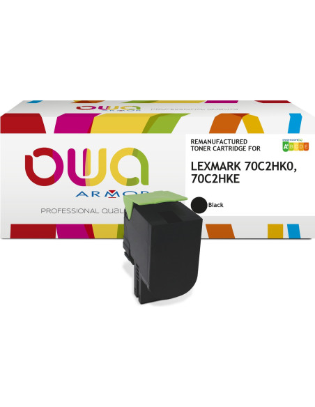 Pack 4 toners OWA Armor compatibles Lexmark 702H haute capacité pour CS310, CS410 et CS510