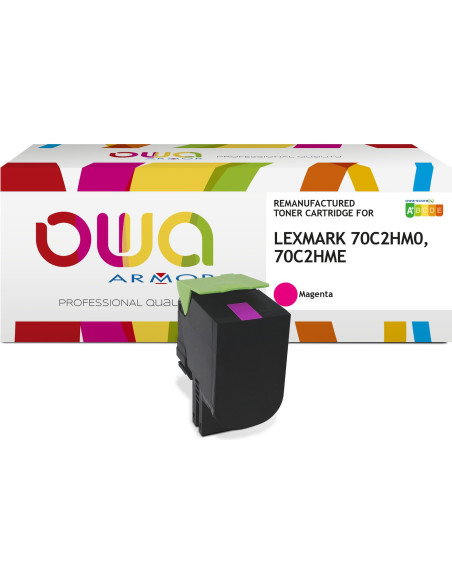 Pack 4 toners OWA Armor compatibles Lexmark 702H haute capacité pour CS310, CS410 et CS510