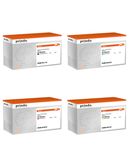 Pack 4 toners compatibles Prindo HP 415A pour Color LaserJet Pro M454 et MFP M479