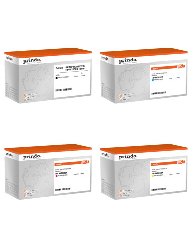 Pack 4 toners compatibles Prindo HP 415X haute capacité pour Color LaserJet Pro M454 et MFP M479