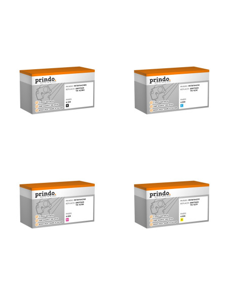 Pack 4 toners compatibles Prindo Brother TN-423 haute capacité pour HL-L8260, HL-L8360, DCP-L8410, MFC-L8690 et MFC-L8900
