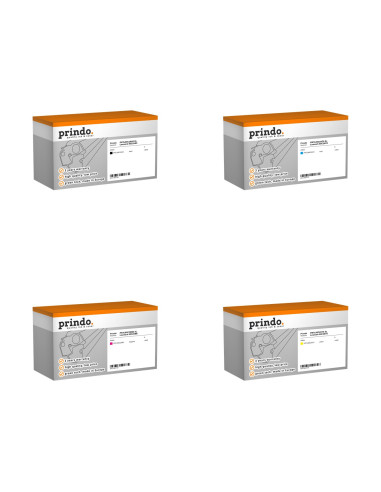 Pack 4 toners compatibles Prindo Lexmark 802X haute capacité pour CX510de, CX510dhe et CX510dthe