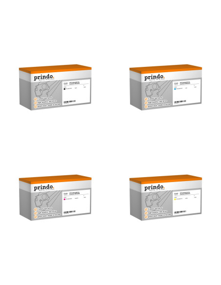 Pack 4 toners compatibles Prindo Lexmark 802X haute capacité pour CX510de, CX510dhe et CX510dthe
