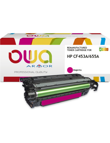 Pack 4 toners OWA Armor compatibles HP 655A pour Color LaserJet Enterprise M652, M653 et MFP M681, M682
