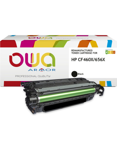 Pack 4 toners OWA Armor compatibles HP 656X haute capacité pour Color LaserJet Enterprise M652 et M653