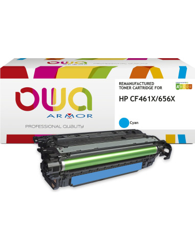 Pack 4 toners OWA Armor compatibles HP 656X haute capacité pour Color LaserJet Enterprise M652 et M653