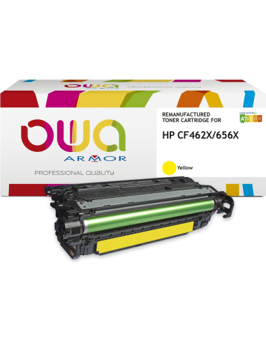 Pack 4 toners OWA Armor compatibles HP 656X haute capacité pour Color LaserJet Enterprise M652 et M653