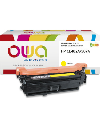 Pack 4 toners OWA Armor compatibles HP 507A pour LaserJet Enterprise 500 color M551 et MFP M575