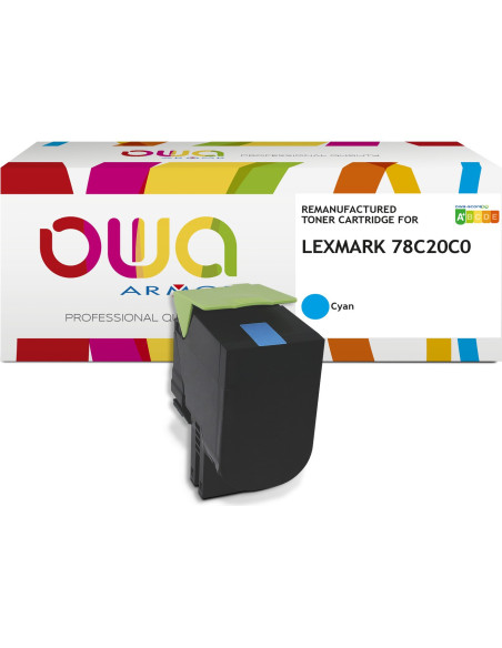 Pack 4 toners OWA Armor compatibles Lexmark 78C20 pour CS421, CS521, CS622, CX421, CX522, CX622 et CX625