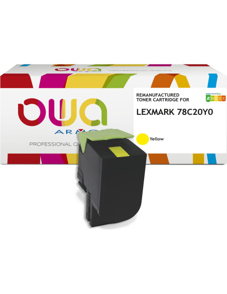 Pack 4 toners OWA Armor compatibles Lexmark 78C20 pour CS421, CS521, CS622, CX421, CX522, CX622 et CX625