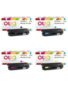 Pack 4 toners OWA Armor compatibles Brother TN-910 haute capacité pour HL-L9310 et MFC-L9570