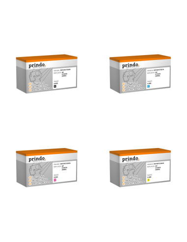 Pack 4 toners compatibles Prindo HP 508A pour Color LaserJet Enterprise M552, M553 et MFP M577