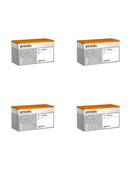 Pack 4 toners compatibles Prindo Lexmark 71B20 pour CS317, CS417, CS517, CX317 et CX417
