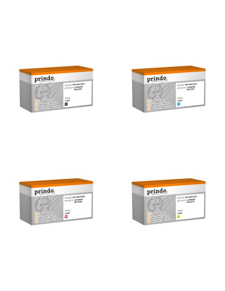 Pack 4 toners compatibles Prindo Lexmark 802S pour CX310, CX410 et CX510