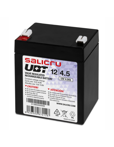 013BS000006 - Batterie plomb étanche 12 V 4,5 Ah Salicru UBT 12/4,5 pour onduleur