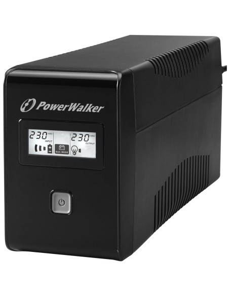 10120016 - Onduleur PowerWalker VI 650 LCD 650 VA / 360 W, line-interactive, 2 prises Schuko
