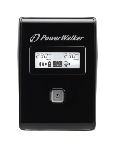 10120016 - Onduleur PowerWalker VI 650 LCD 650 VA / 360 W, line-interactive, 2 prises Schuko
