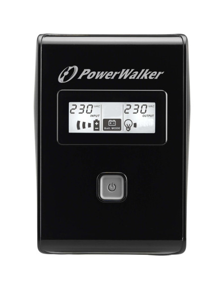 10120016 - Onduleur PowerWalker VI 650 LCD 650 VA / 360 W, line-interactive, 2 prises Schuko