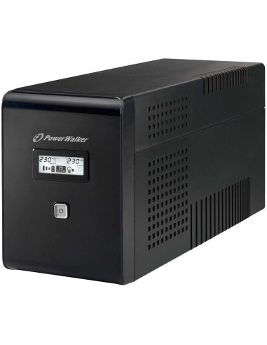 10120019 - Onduleur PowerWalker VI 1500 LCD 1500 VA / 900 W, line-interactive, prises 2 Schuko + 2 IEC C13