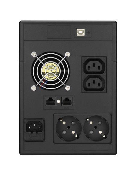 10120019 - Onduleur PowerWalker VI 1500 LCD 1500 VA / 900 W, line-interactive, prises 2 Schuko + 2 IEC C13
