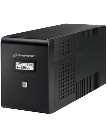 10120020 - Onduleur PowerWalker VI 2000 LCD 2000 VA / 1200 W, line-interactive, prises 2 Schuko + 2 IEC C13