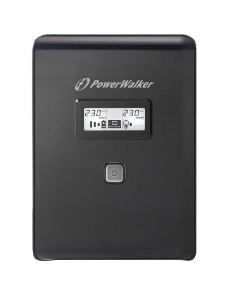 10120020 - Onduleur PowerWalker VI 2000 LCD 2000 VA / 1200 W, line-interactive, prises 2 Schuko + 2 IEC C13
