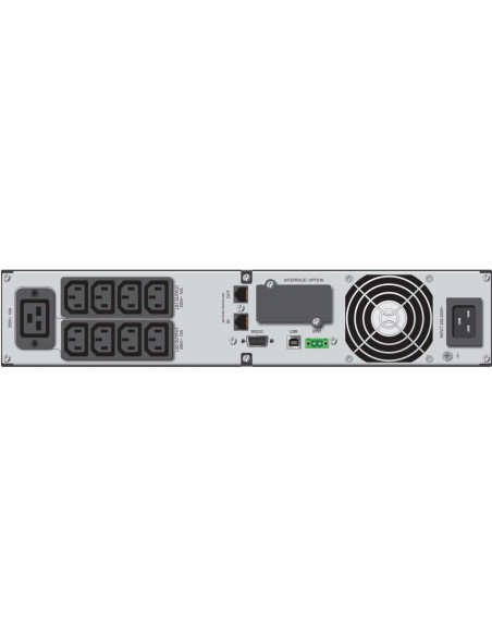 10120024 - Onduleur PowerWalker VI 3000 RT HID 3000 VA / 2700 W, line-interactive, rack/tour 2U, prises 8 IEC C13 + 1 IEC C19