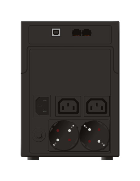 10120097 - Onduleur PowerWalker VI 1200 SHL 1200 VA / 600 W, line-interactive, prises 2 Schuko + 2 IEC C13