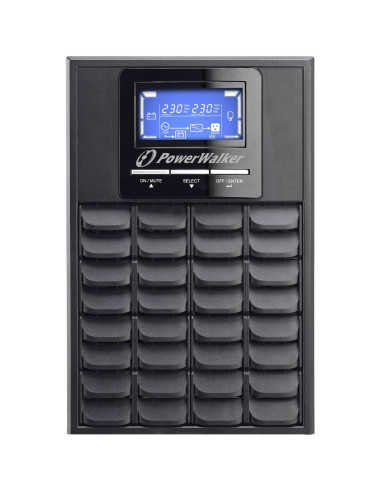 10120177 - Onduleur PowerWalker VFI 1000 C LCD 1000 VA / 800 W, on-line double conversion, 3 prises IEC C13