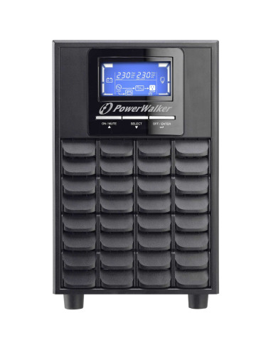 10120178 - Onduleur PowerWalker VFI 2000 C LCD 2000 VA / 1600 W, on-line double conversion, 4 prises IEC C13