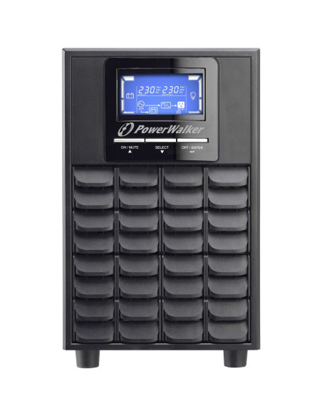 10120178 - Onduleur PowerWalker VFI 2000 C LCD 2000 VA / 1600 W, on-line double conversion, 4 prises IEC C13