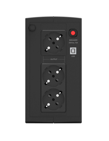 10121068 - Onduleur PowerWalker Basic VI 1000 SB 1000 VA / 600 W, line-interactive, 3 prises Schuko