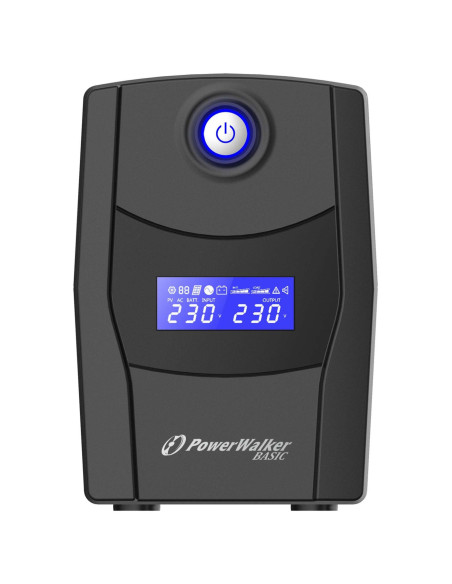 10121074 - Onduleur PowerWalker Basic VI 1000 STL 1000 VA / 600 W, line-interactive, 2 prises Schuko