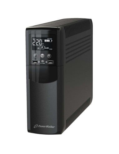 10121114 - Onduleur PowerWalker VI 1500 CSW 1500 VA / 900 W, line-interactive, 2 prises Schuko