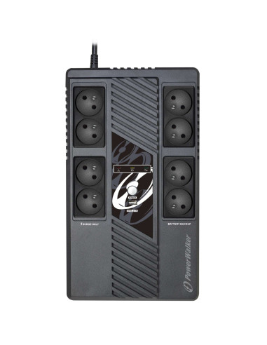 10121164 - Onduleur PowerWalker VI 600 MS FR 600 VA / 360 W, line-interactive, format multiprise, 4 prises FR