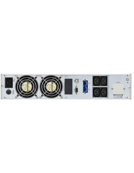 10122002 - Onduleur PowerWalker VFI 3000 CRM LCD 3000 VA / 2400 W, on-line double conversion, rack/tour 2U, 4 prises IEC C13