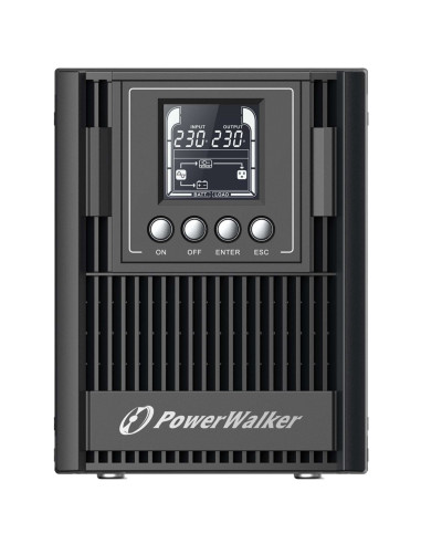 10122180 - Onduleur PowerWalker VFI 1000 AT 1000 VA / 900 W, on-line double conversion, 3 prises Schuko