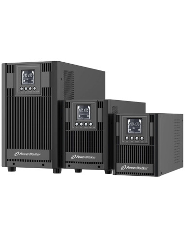 10122180 - Onduleur PowerWalker VFI 1000 AT 1000 VA / 900 W, on-line double conversion, 3 prises Schuko