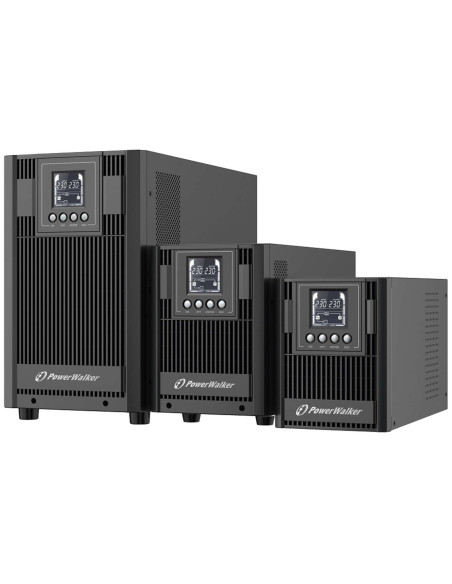 10122183 - Onduleur PowerWalker VFI 1000 AT FR 1000 VA / 900 W, on-line double conversion, 3 prises FR