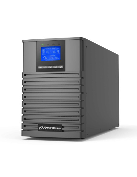 10122192 - Onduleur PowerWalker VFI 1000 ICT IoT 1000 VA / 1000 W, on-line double conversion, 4 prises IEC C13, carte réseau