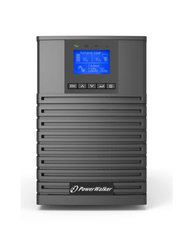 10122192 - Onduleur PowerWalker VFI 1000 ICT IoT 1000 VA / 1000 W, on-line double conversion, 4 prises IEC C13, carte réseau