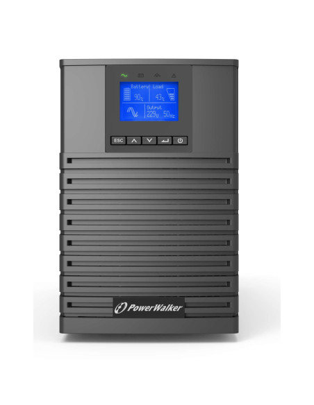 10122192 - Onduleur PowerWalker VFI 1000 ICT IoT 1000 VA / 1000 W, on-line double conversion, 4 prises IEC C13, carte réseau