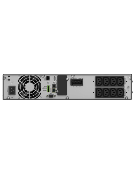 10122198 - Onduleur PowerWalker VFI 2000 ICR IoT 2000 VA / 2000 W, on-line double conversion, rack/tour 2U, 8 prises IEC C13