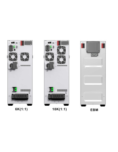 10122200 - Onduleur PowerWalker VFI 6000 ICT IoT 6000 VA / 6000 W, on-line double conversion, carte réseau