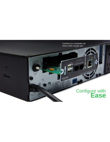 AP9641 - Carte de gestion réseau APC NMC3 avec ports capteurs d'environnement, pour Smart-UPS à emplacement SmartSlot