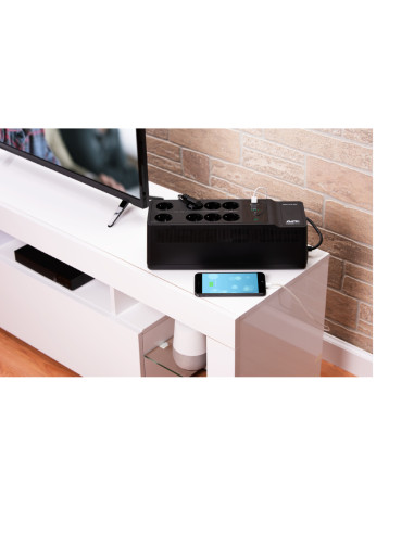 BE650G2-GR - Onduleur APC Back-UPS BE 650 VA / 400 W, off-line, 6 prises Schuko