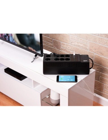 BE850G2-GR - Onduleur APC Back-UPS BE 850 VA / 520 W, off-line, 6 prises Schuko