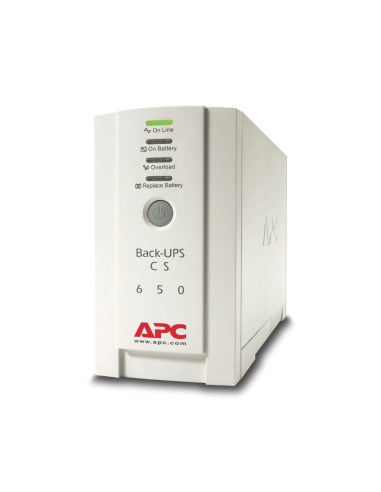 BK650EI - Onduleur APC Back-UPS CS 650 VA / 400 W, off-line, 3 prises IEC C13
